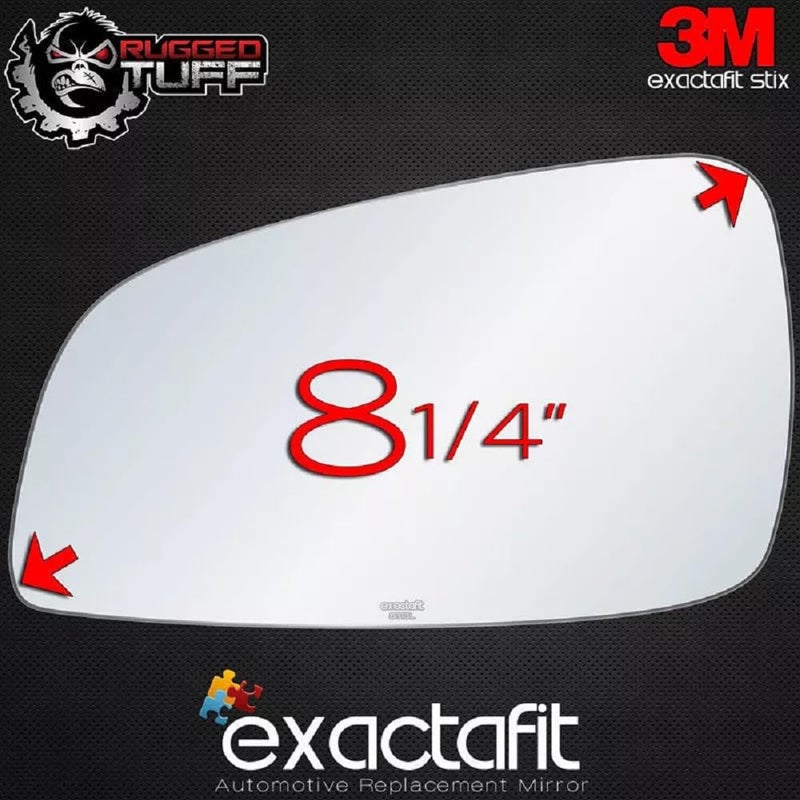 Rugged TUFF Driver Side Mirror Glass Compatible with 2008-2012 Chevrolet Malibu, 2007-2009 Saturn Aura Left Door Mirrors exactafit 8313L - Image 4